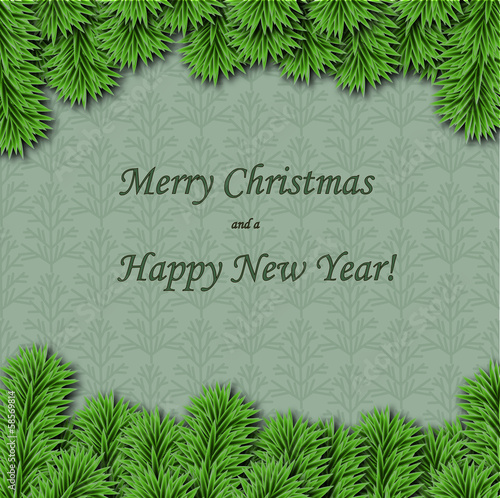 Christmas and New Year greeting card