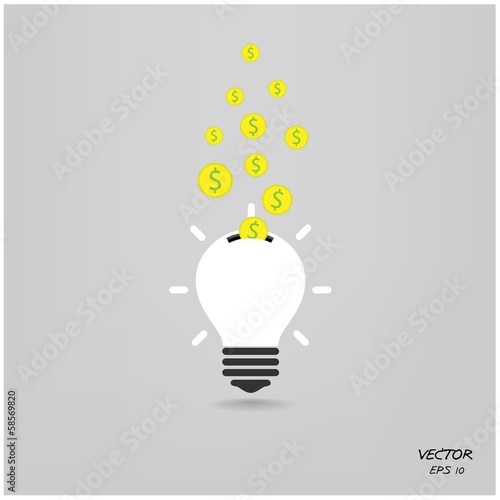 creative light bulb,saving sign,ideas concepts