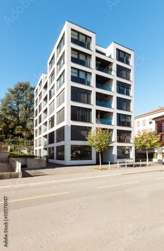 New apartment building view from the street © alexandre zveiger