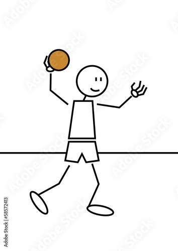 Stick figure handball