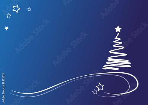 Weihnachten Sterne Karte blau schlicht.jpg