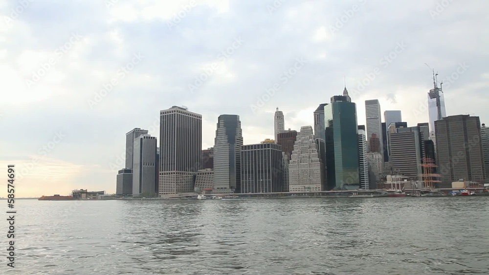 New York City panoramic cityscape in the evening at sunset New York City panoramic cityscape in the evening at sunset