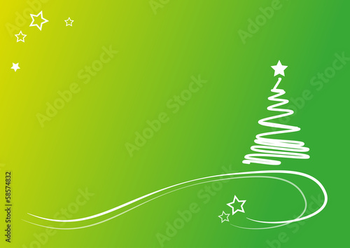 Weihnachten Sterne Karte hellgrün schlicht