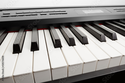 keys of digital piano synthesizer