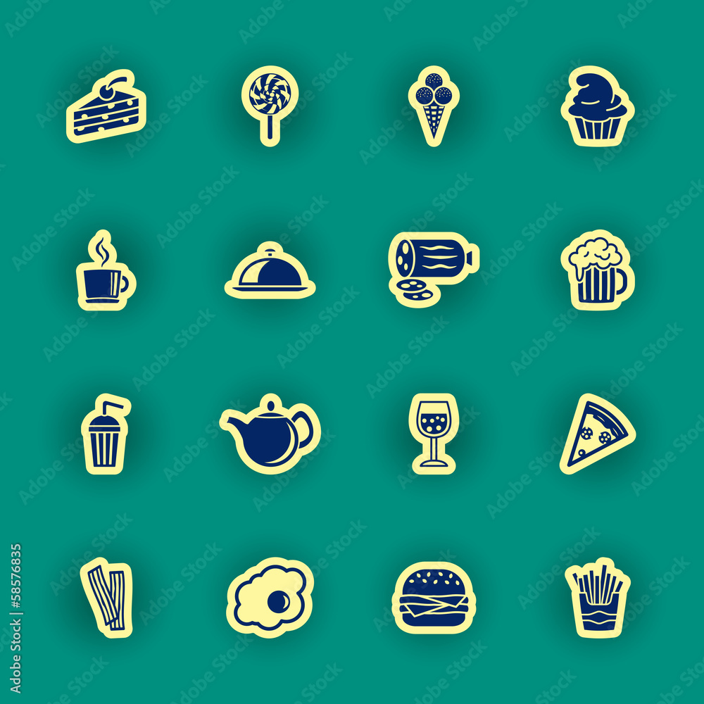 vector food and drink icon set vector food and drink icon set