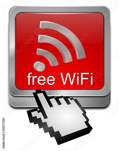 free WiFi Wlan Button mit Cursor