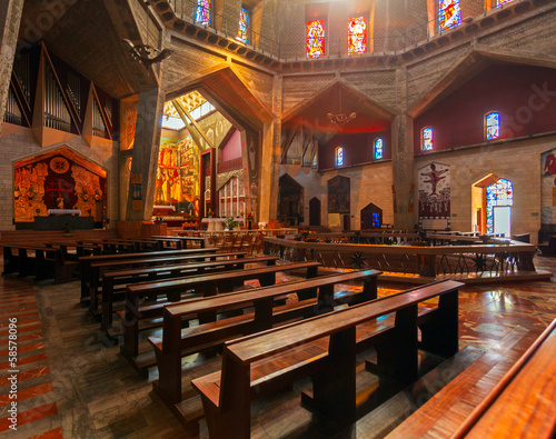 Interior of Annunciation Cathedral in Nazareth