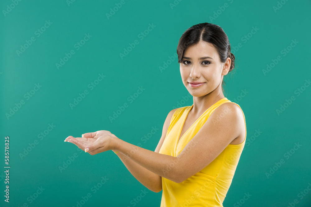 Showing something on the hands Showing something on the hands