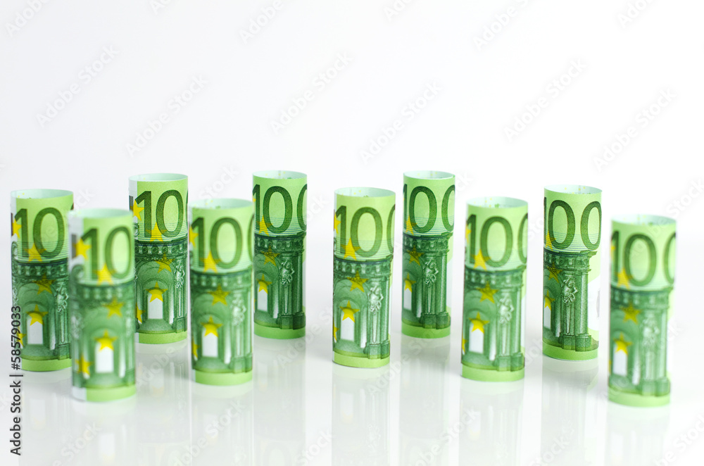 Grünes Geld: 100-Euroscheine Grünes Geld: 100-Euroscheine