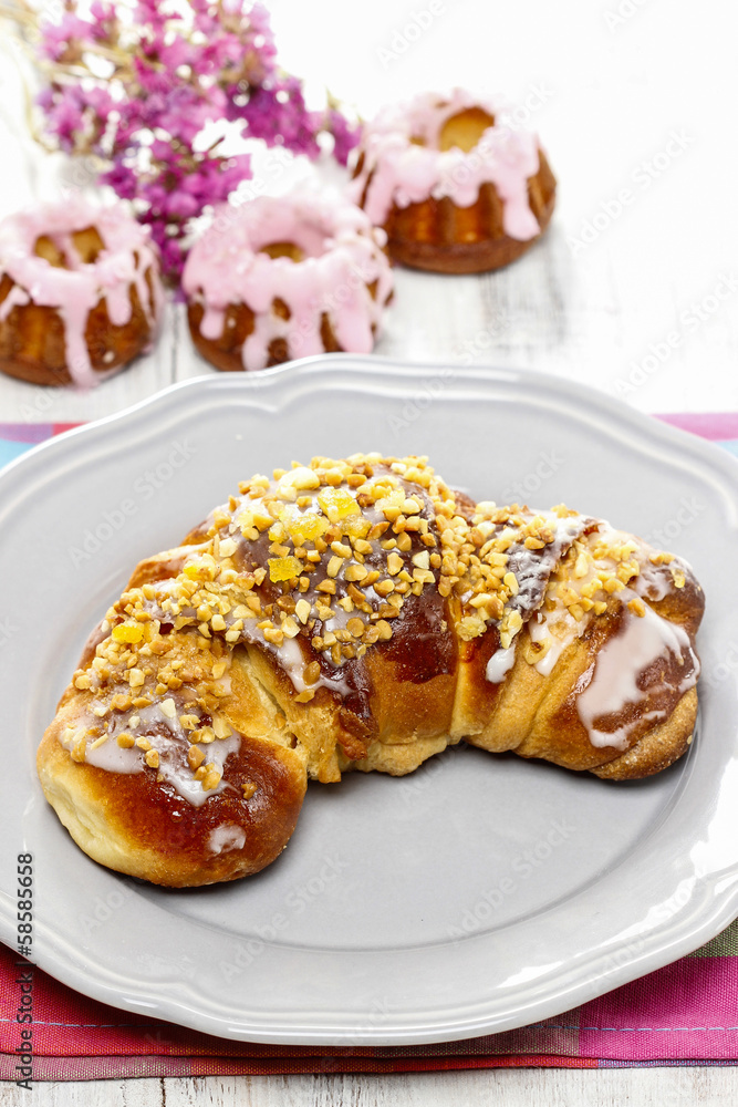 Saint Martin's croissant. Traditional polish cake with poppy see Saint Martin's croissant. Traditional polish cake with poppy see
