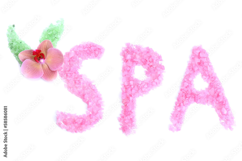 Conceptual photo of SPA, isolated on white Conceptual photo of SPA, isolated on white