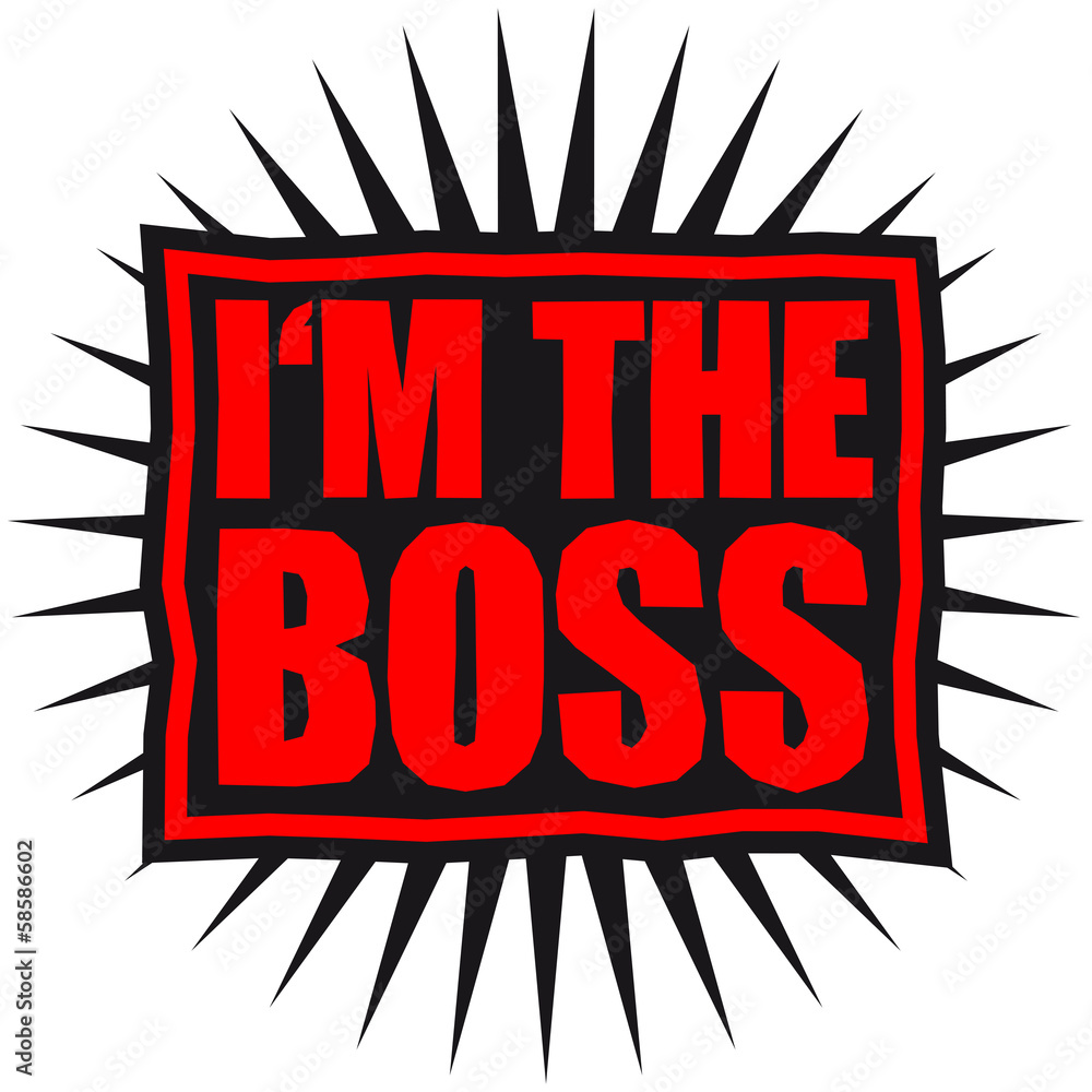 Elektriker Asien Skuespiller I'm The Boss Logo Stock Illustration | Adobe Stock