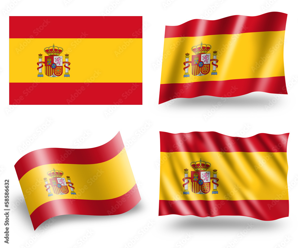 Flag of Spain - obrazy, fototapety, plakaty 