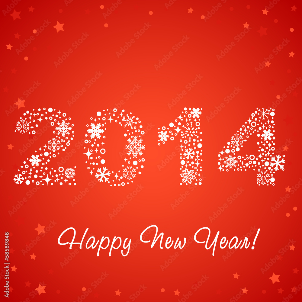 2014 New Year shiny invitation postcard 2014 New Year shiny invitation postcard