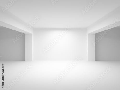 Abstract white empty interior perspective background