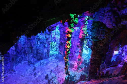Reed Flute Caves in Guilin, China © konstantant