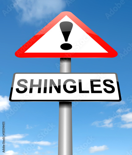 Shingles concept.