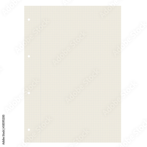 Leeres Blatt Recycling Papier kariert