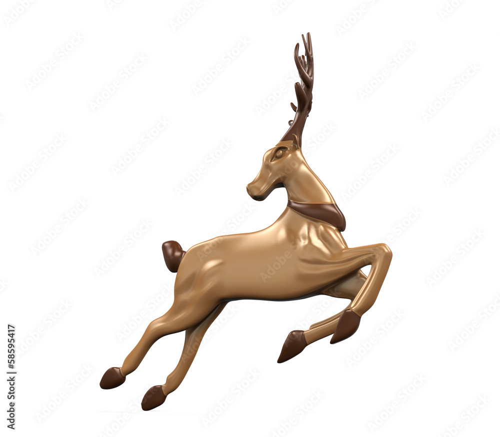 Fototapeta premium Christmas Deer Isolated
