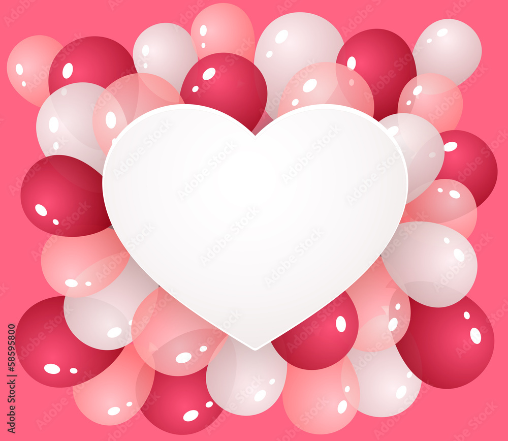 Heart with balloons