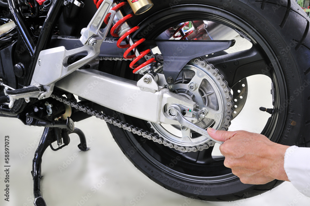 Naklejka premium バイクの整備