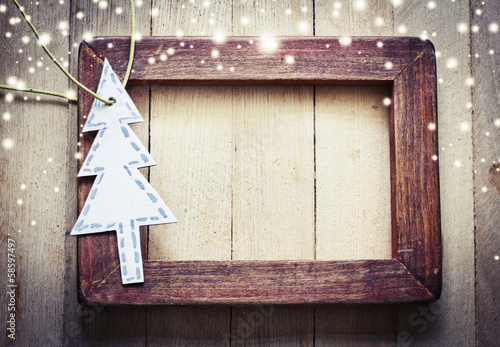 Christmas background with christmas decorations