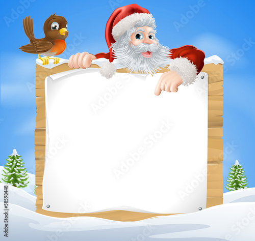 Christmas Snow Scene Santa ...