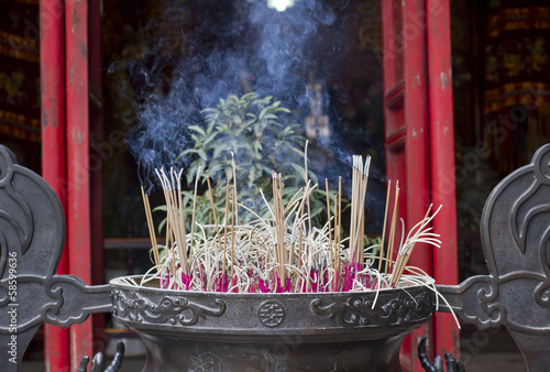 incense sticks burning