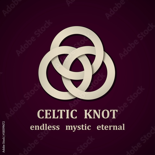 vector paper celtic knot symbol design template