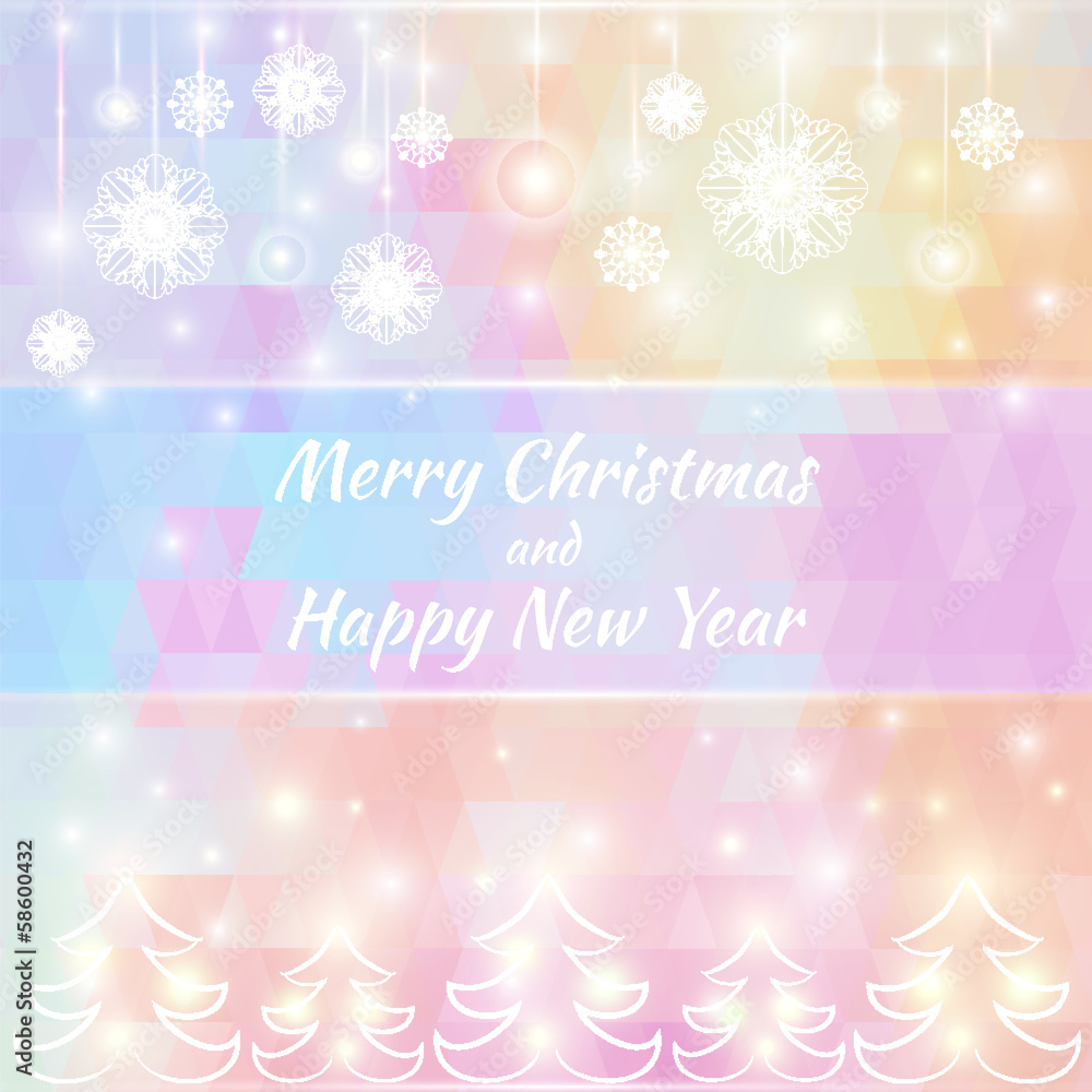 Christmas background with snowflakes and Christmas trees. EPS 10 Christmas background with snowflakes and Christmas trees. EPS 10