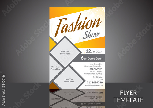 abstract fashion flyer template