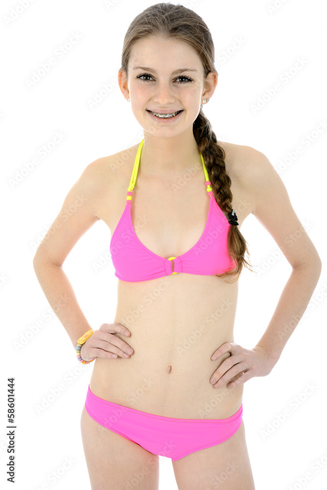 Teenager im Bikini Stock Photo | Adobe Stock