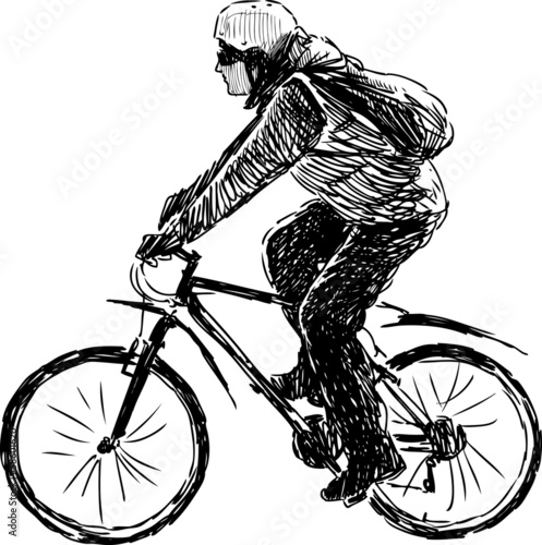 person riding a bike