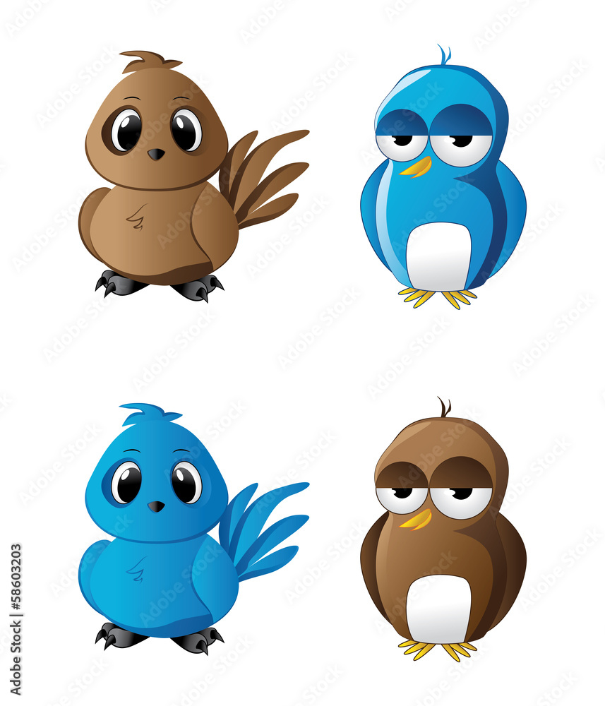 Fototapeta premium Birds set