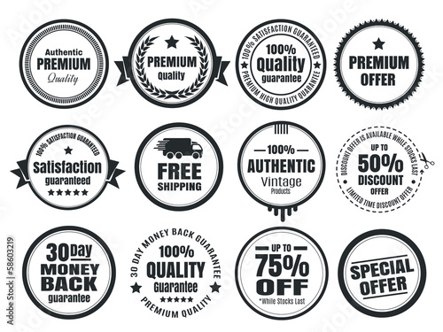 12 Vintage Ecommerce Badges