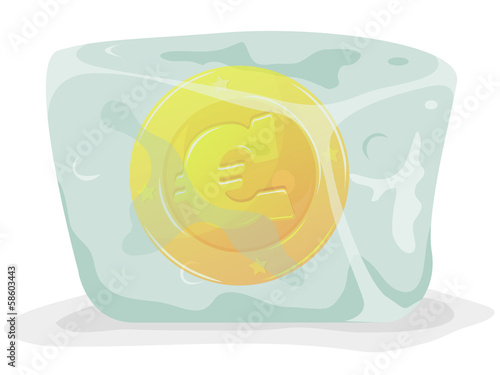 Frozen Euro Coin