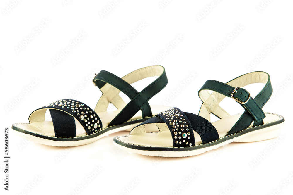 Naklejka premium footwear shoes isolated on white background