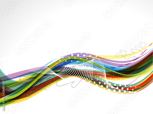 Colorful Wave Background Grunge