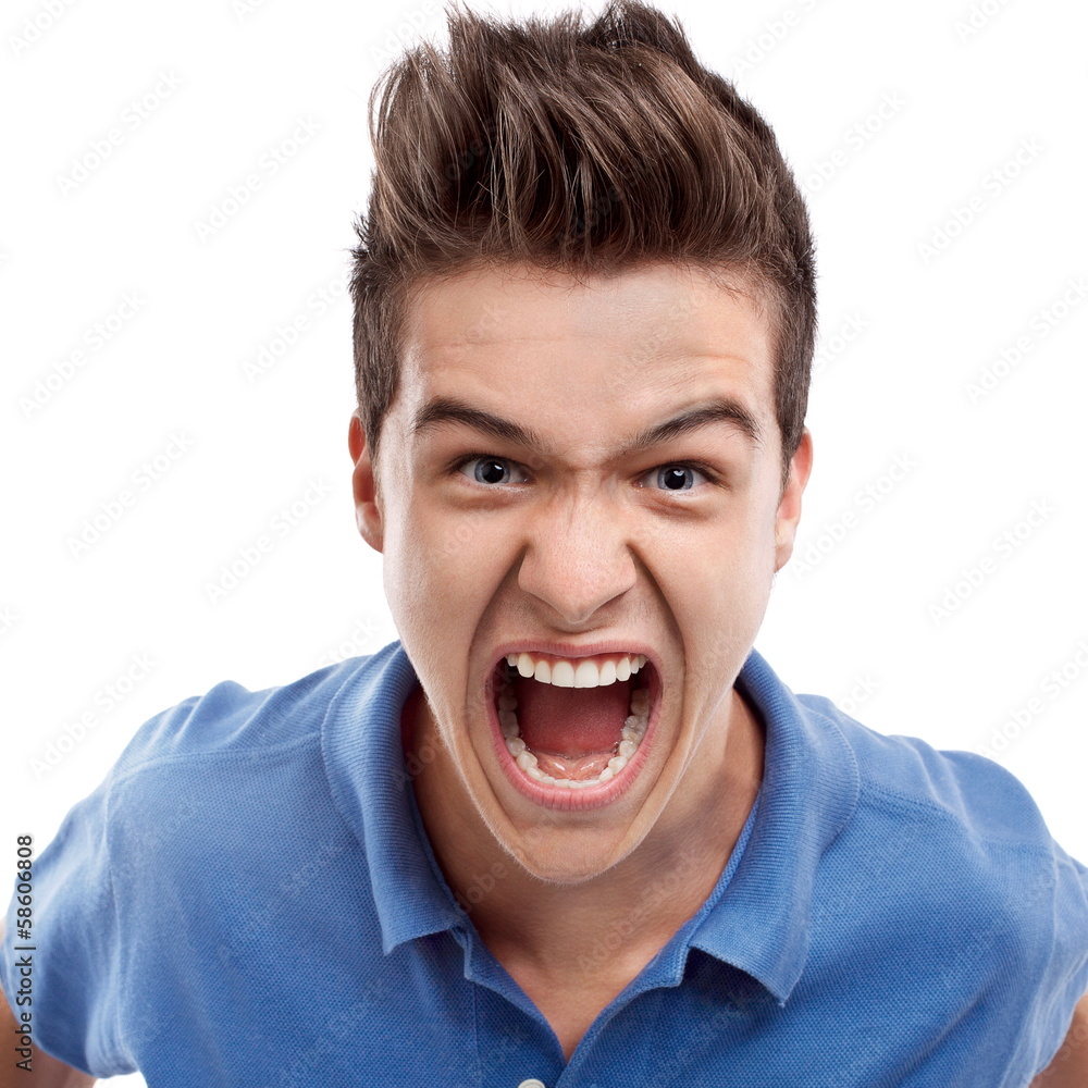Angry man shouting Angry man shouting