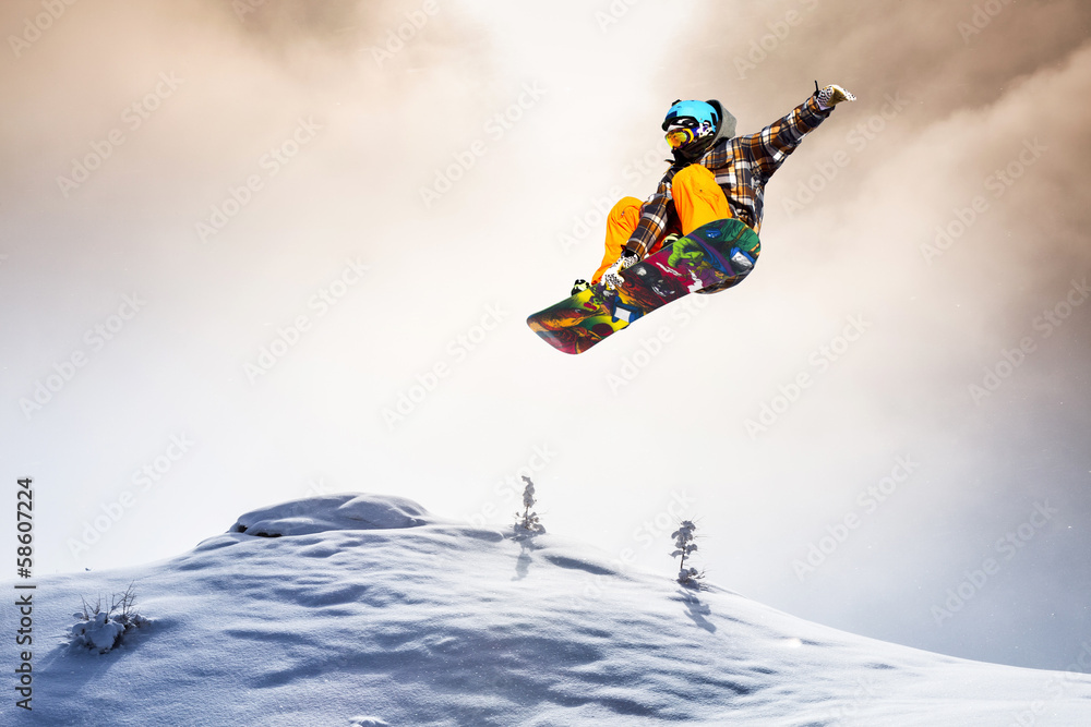 jump in the cloud StockFoto Adobe Stock