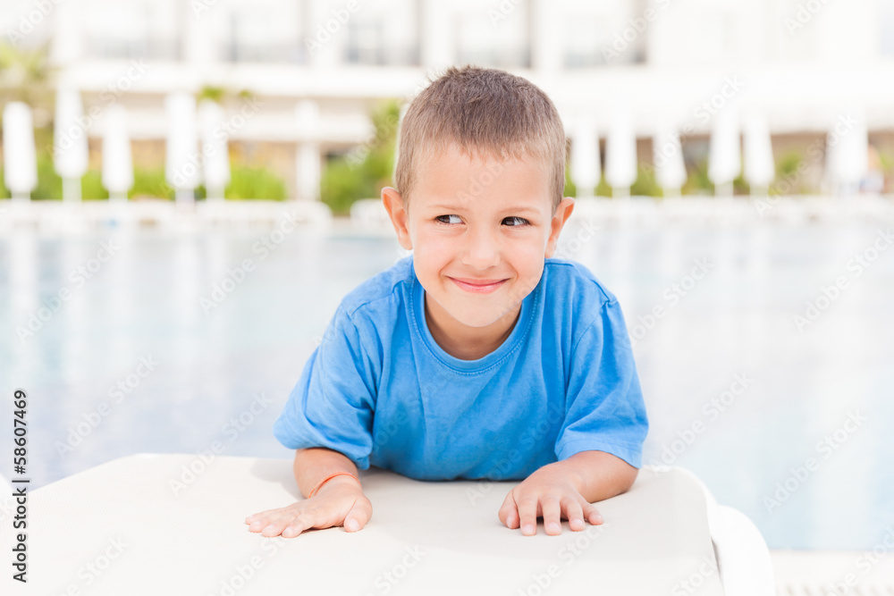 Little smiling child boy