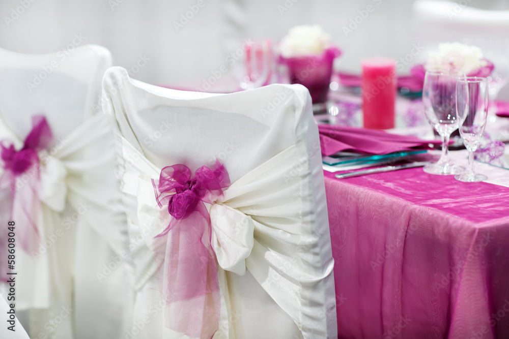 Table set for wedding or event party. Table set for wedding or event party.