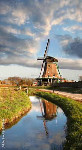 Windmills in Zaanse Schans, Amsterdam, Holland