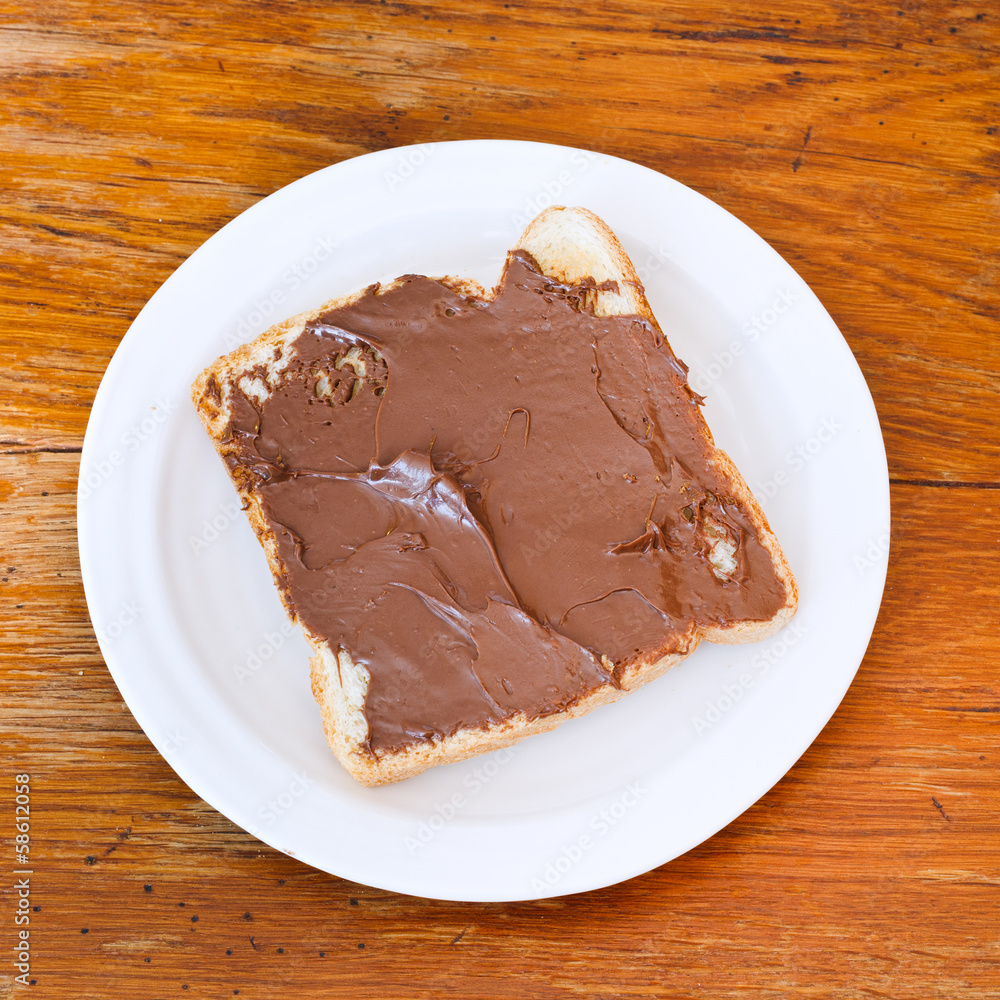 sweet sandwich - toast with chocolate spread sweet sandwich - toast with chocolate spread