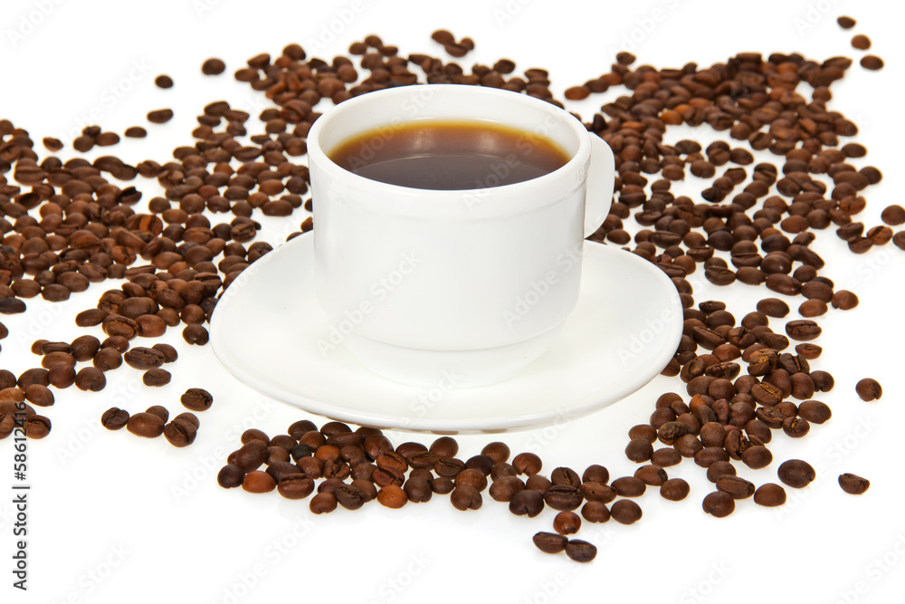 White cup of coffee White cup of coffee