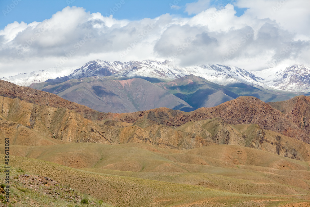 Badlands in mountains, Tien Shan