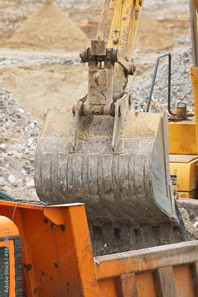 Arm of excavator bucket
