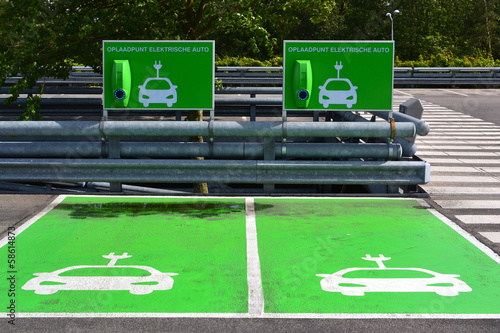 Charging station for electric cars.
