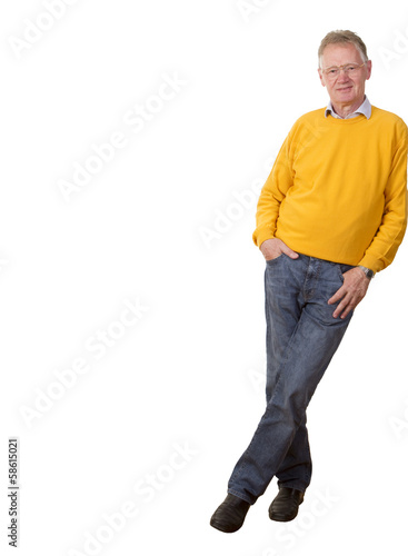 Confident senior businessman casually posing.