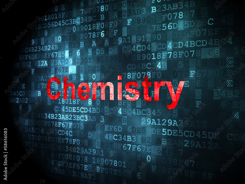 Fototapeta premium Education concept: Chemistry on digital background